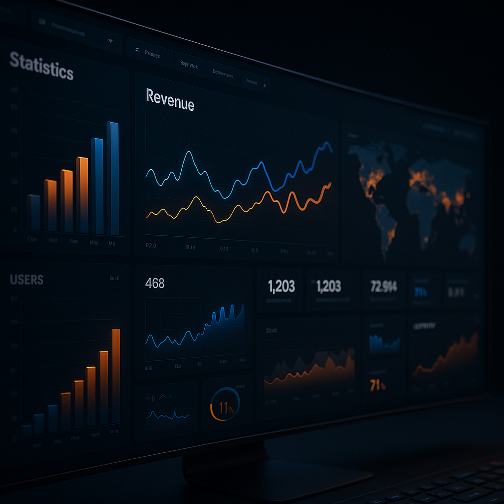 Screenshot of a custom web application dashboard